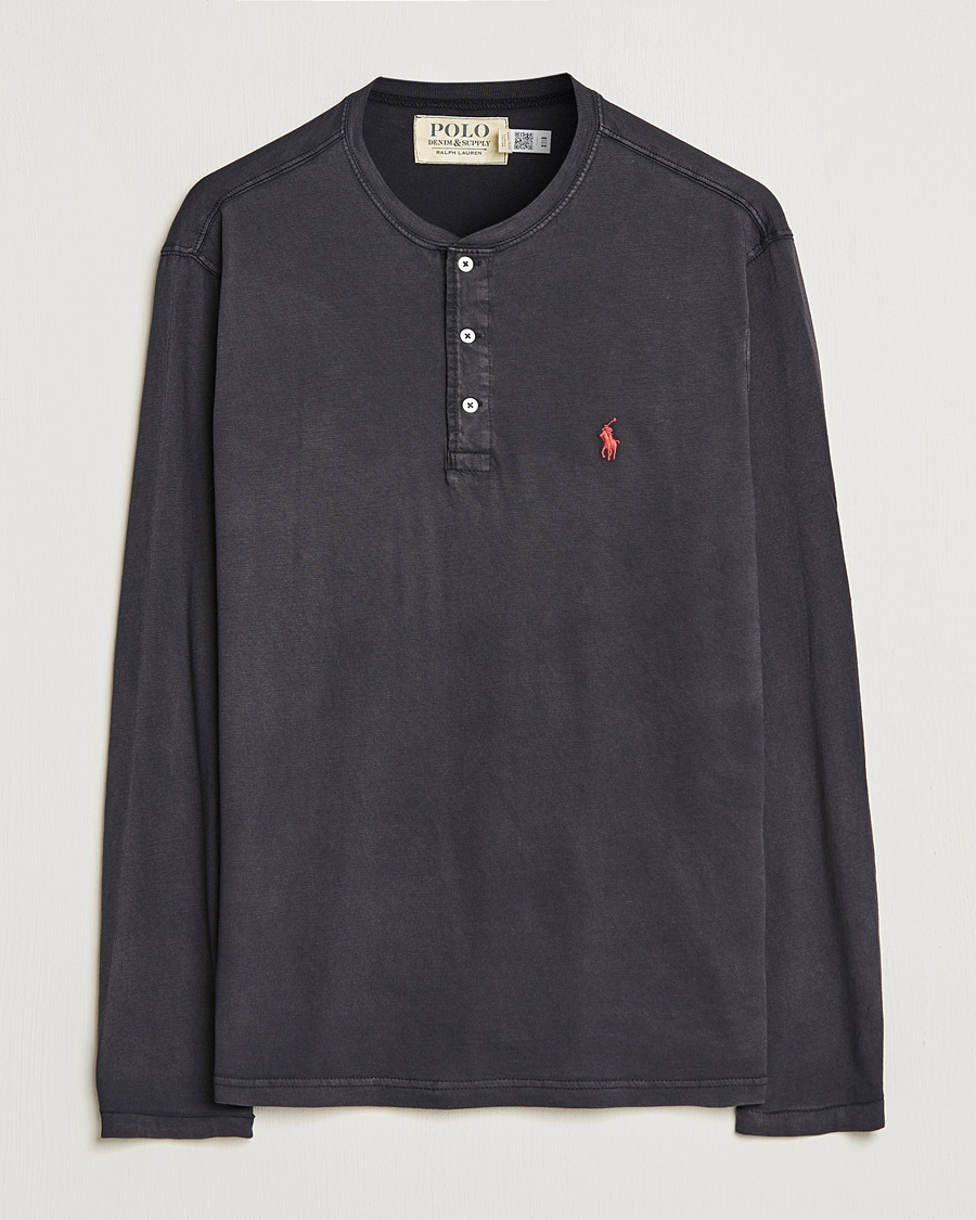 Men | Sweaters & Knitwear | Polo Ralph Lauren | Slub Jersey Henley Black