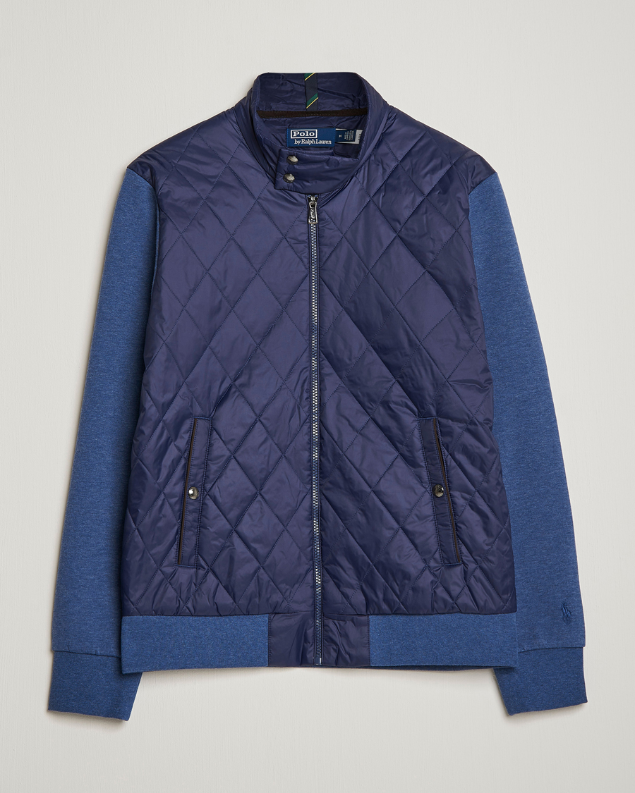 Men | Sweaters & Knitwear | Polo Ralph Lauren | Tech Double Knit Hybrid Full Zip Newport Navy