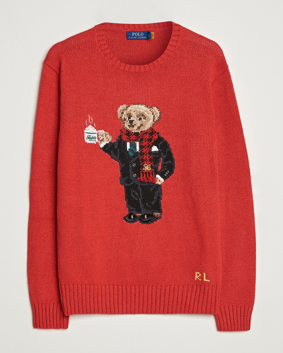 Men | Sweaters & Knitwear | Polo Ralph Lauren | Lunar New Year Bear Knitted Sweater Red