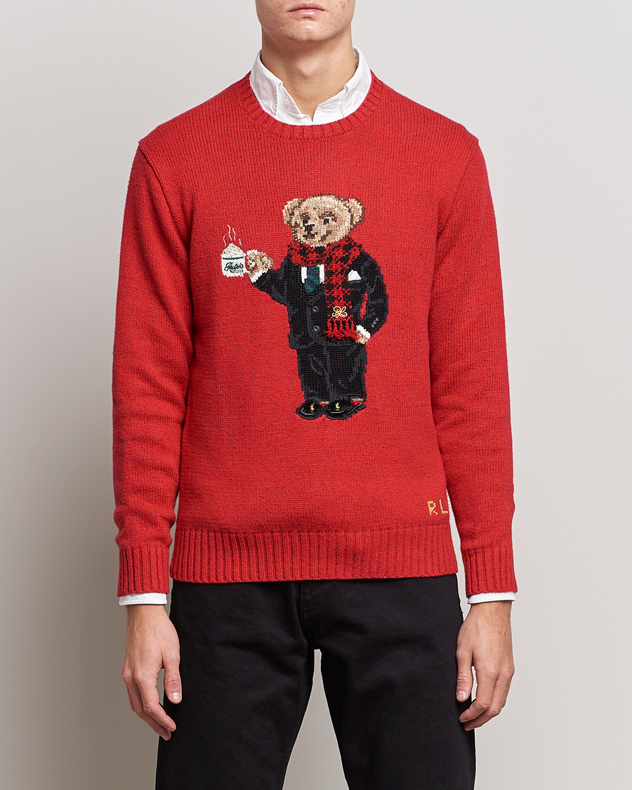Men | Sweaters & Knitwear | Polo Ralph Lauren | Lunar New Year Bear Knitted Sweater Red