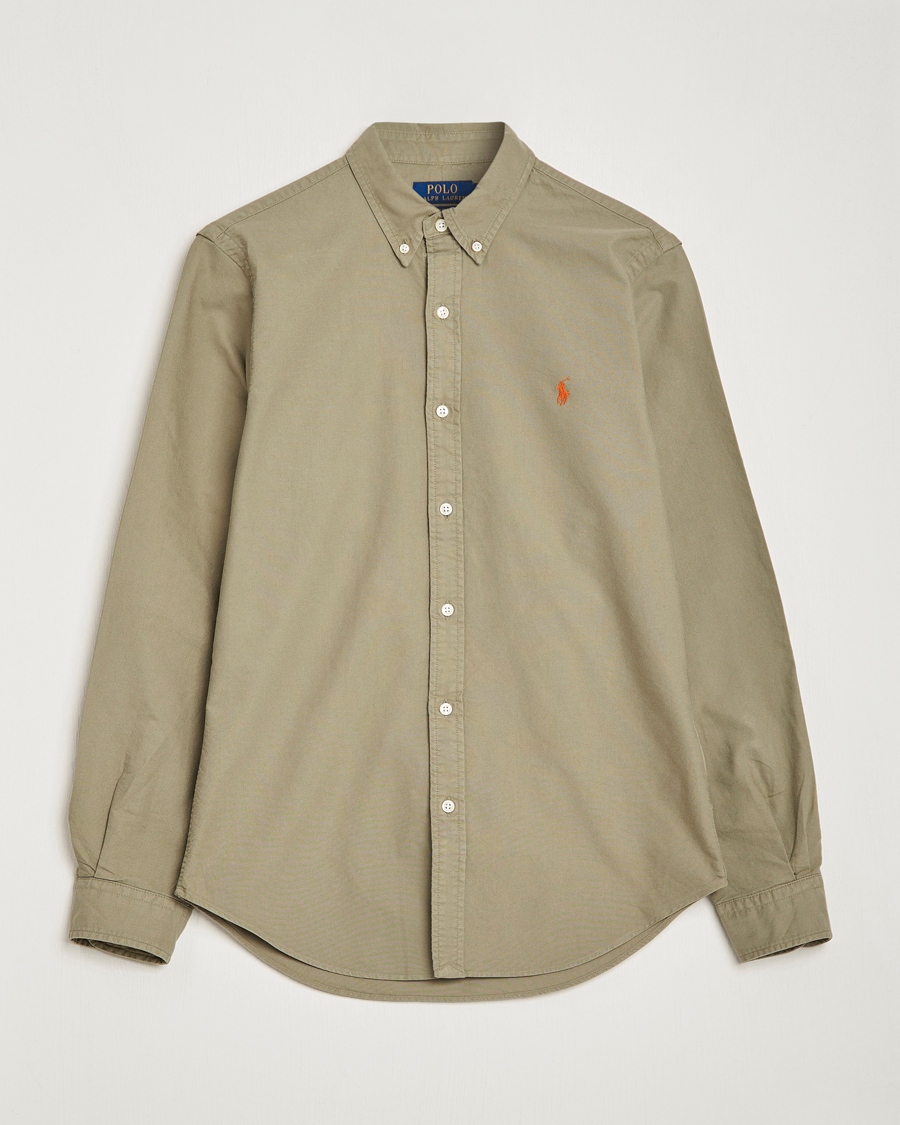 Men | Shirts | Polo Ralph Lauren | Slim Fit Oxford Shirt Sage Green