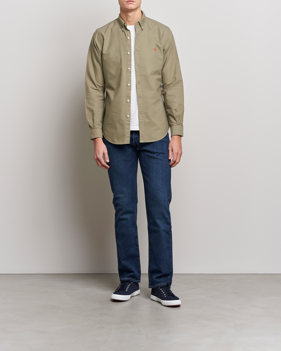Men | Shirts | Polo Ralph Lauren | Slim Fit Oxford Shirt Sage Green