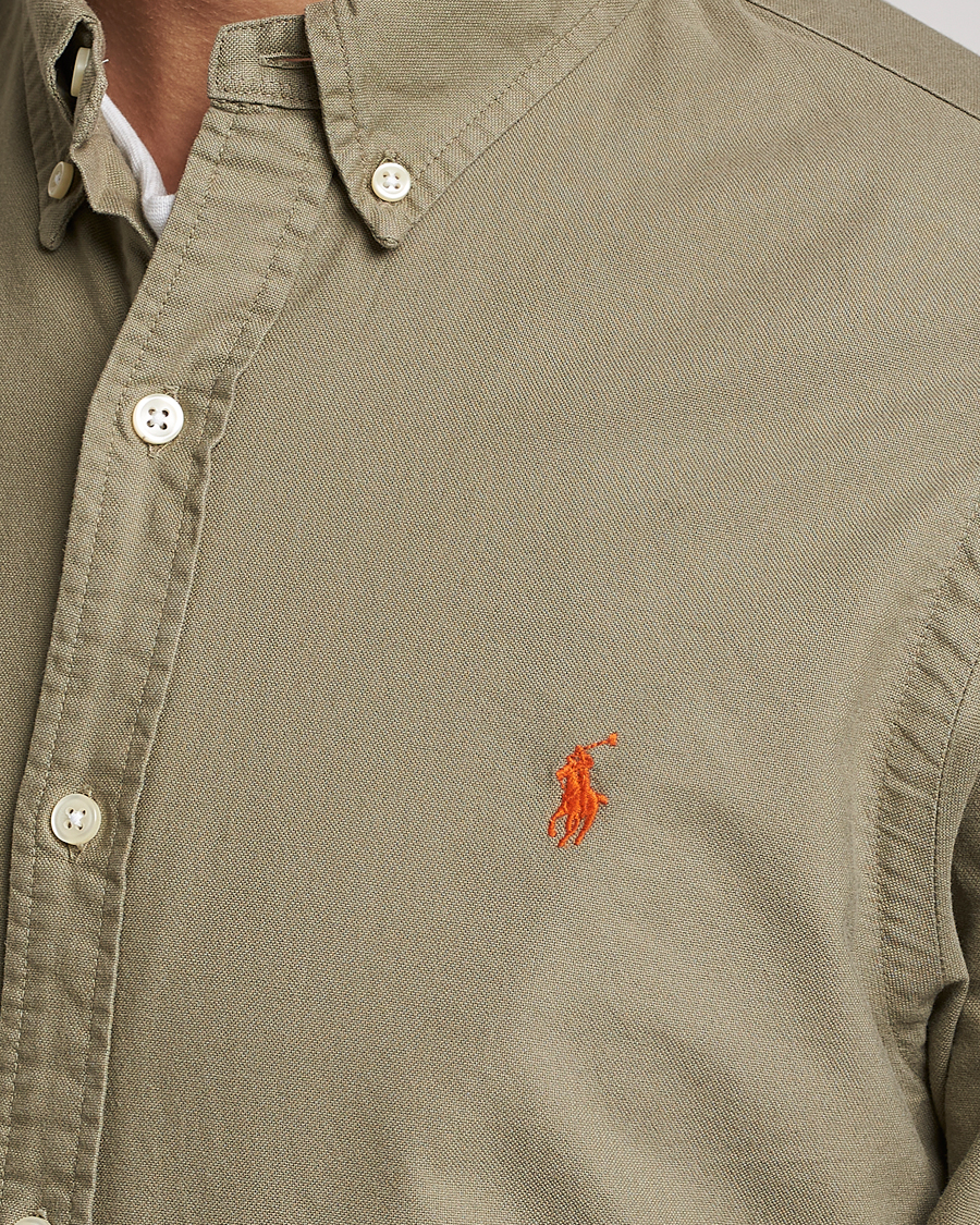 Men | Shirts | Polo Ralph Lauren | Slim Fit Oxford Shirt Sage Green