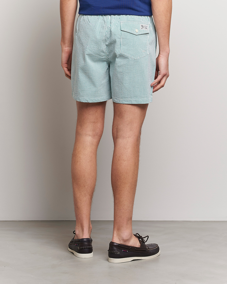 Men | Swimwear | Polo Ralph Lauren | Recycled Traveler Seersucker Swimshorts Green