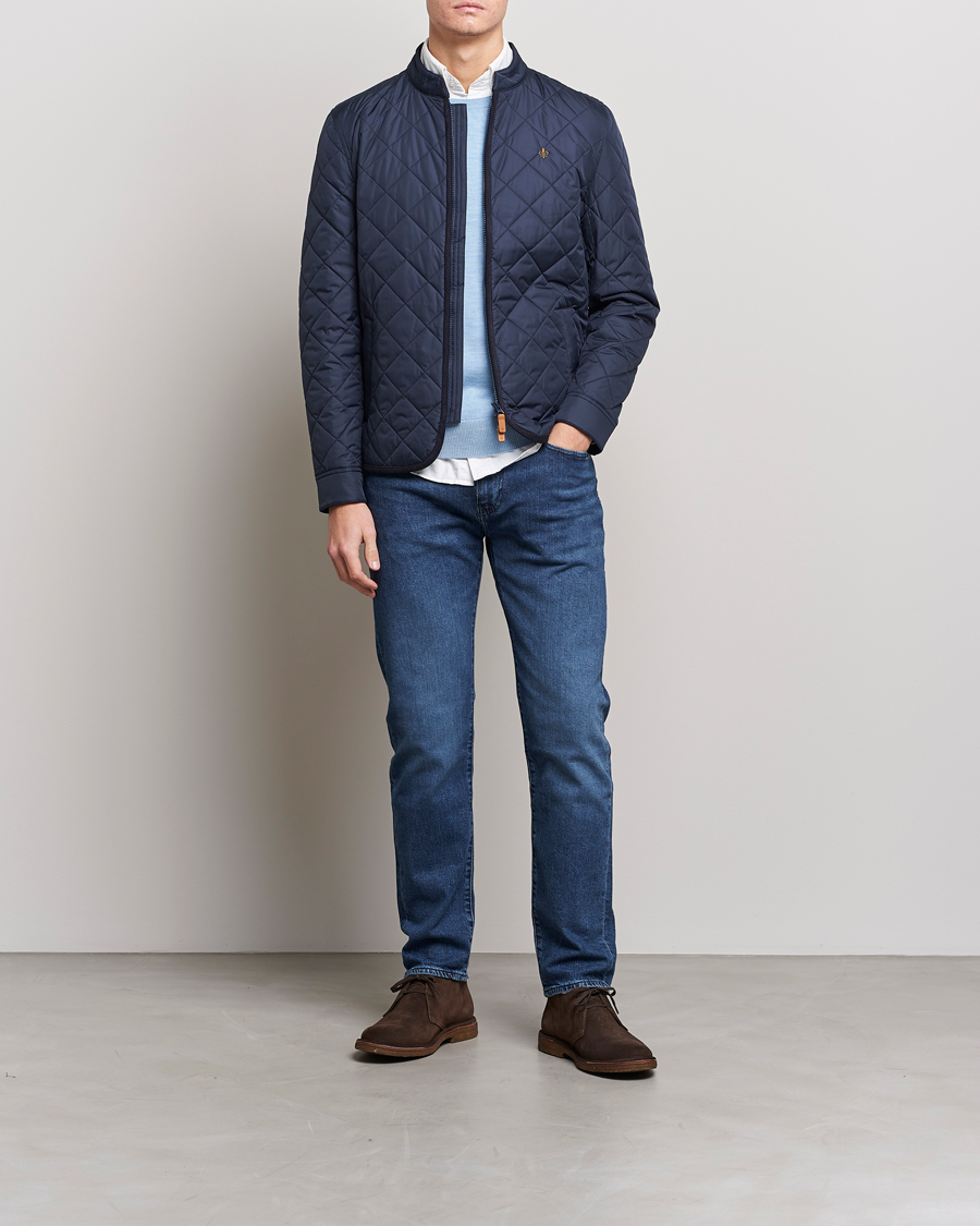 Men | Coats & Jackets | Morris | Teddy Quilted Jacket Old Blue