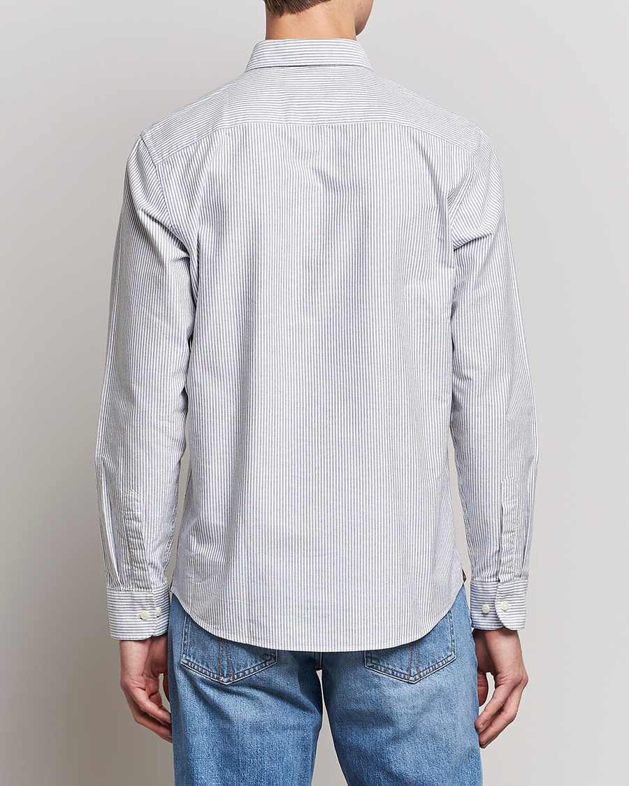 Men | Shirts | Morris | Douglas Oxford Striped Shirt Blue