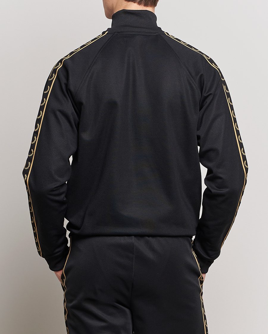 Men | Sweaters & Knitwear | Fred Perry | Taped Track Jacket Black