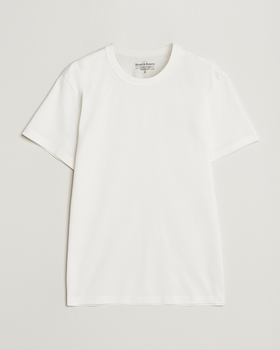 Men | T-Shirts | Bread & Boxers | Pima Cotton Crew Neck T-Shirt Ivory