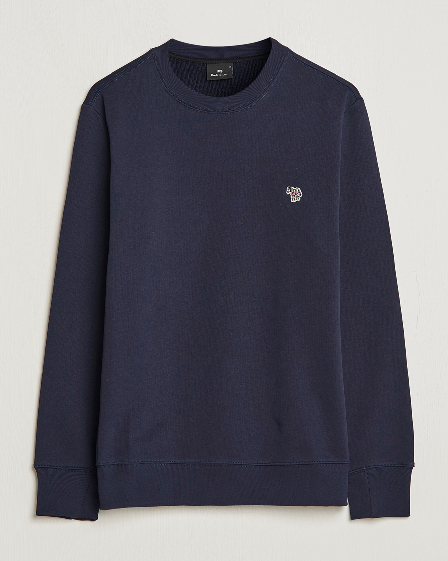 Men | Sweaters & Knitwear | PS Paul Smith | Zebra Organic Cotton Sweatshirt Navy
