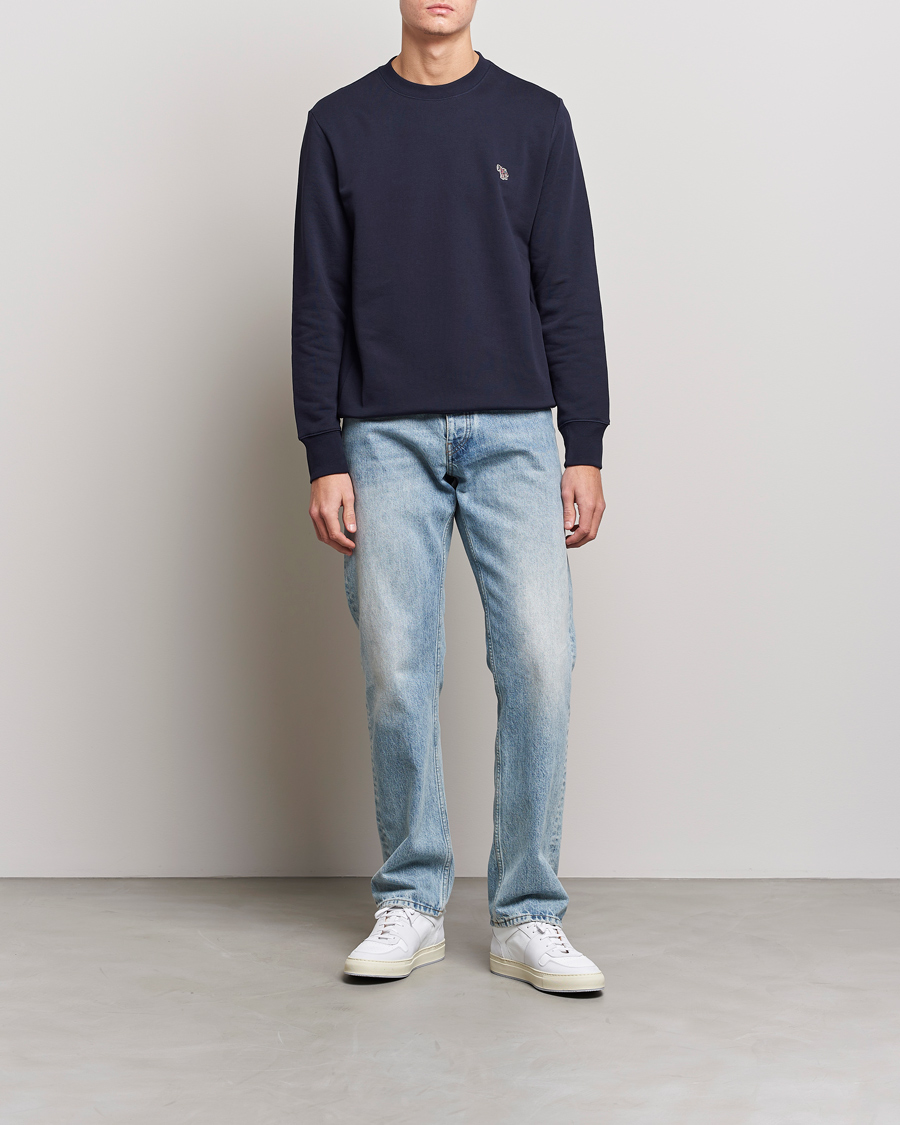 Men | Sweaters & Knitwear | PS Paul Smith | Zebra Organic Cotton Sweatshirt Navy