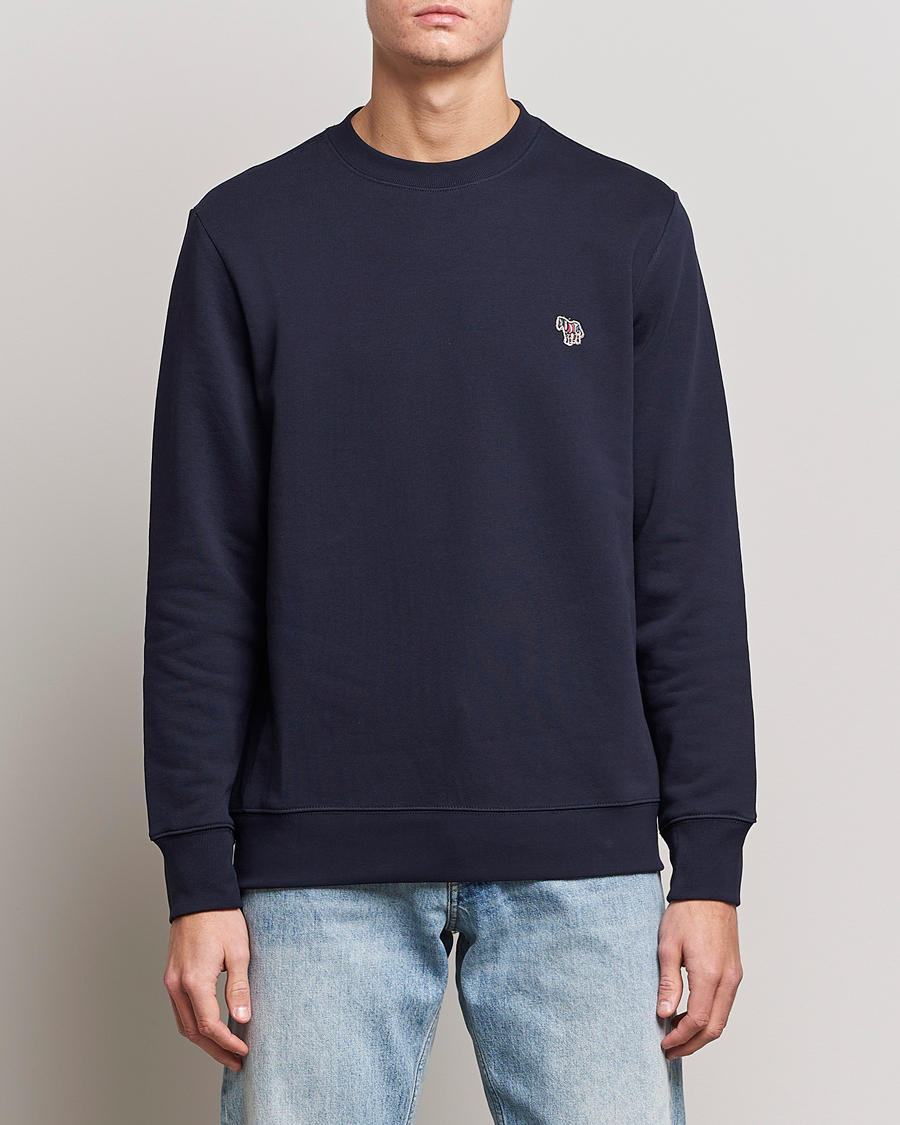 Men | Sweaters & Knitwear | PS Paul Smith | Zebra Organic Cotton Sweatshirt Navy