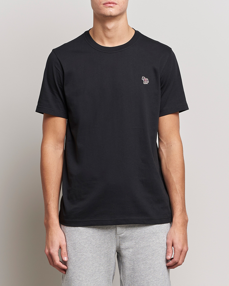 Men | T-Shirts | PS Paul Smith | Classic Organic Cotton Zebra T-Shirt Black