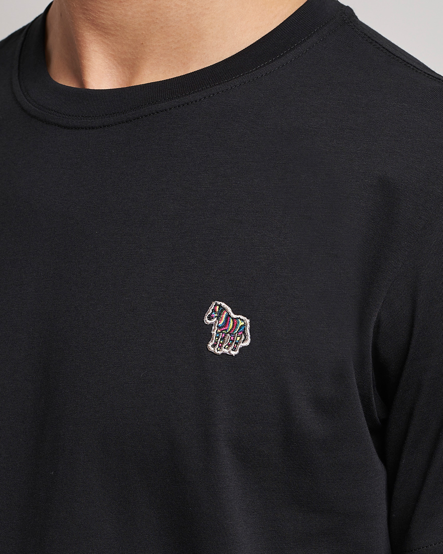 Men | T-Shirts | PS Paul Smith | Classic Organic Cotton Zebra T-Shirt Black