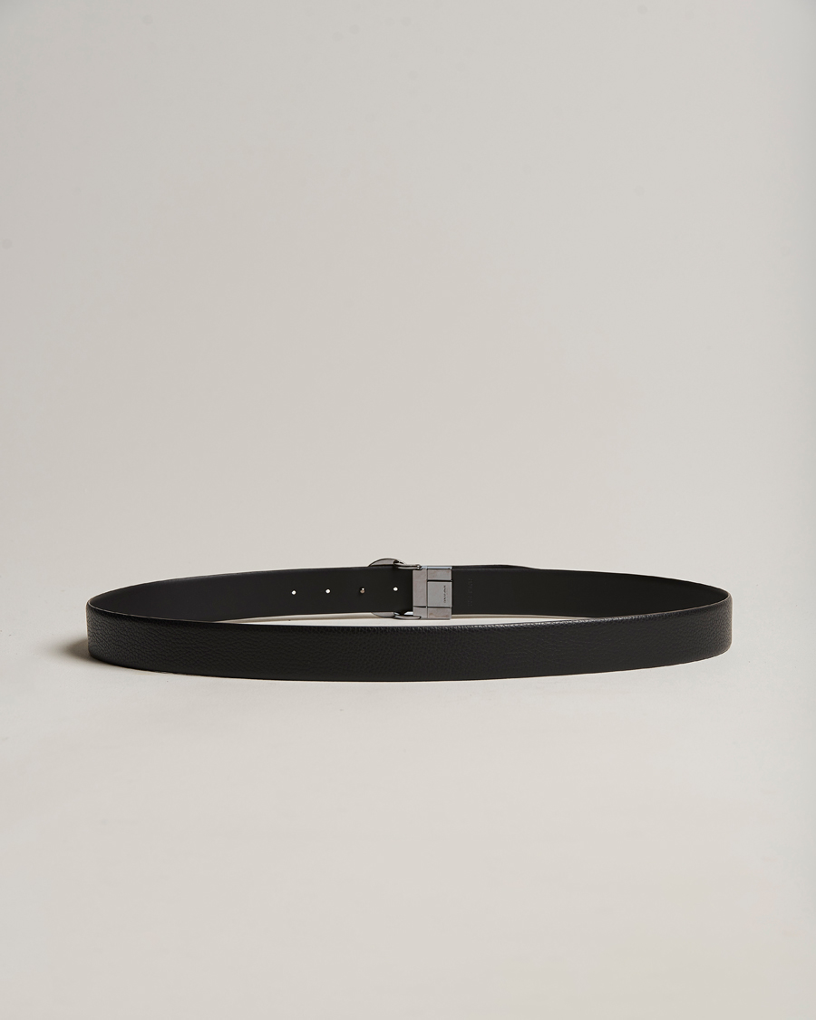 Men | Giorgio Armani Reversible Leather Belt Black | Giorgio Armani | Reversible Leather Belt Black