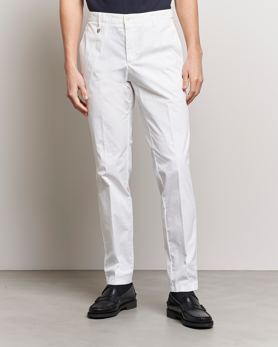 Men | Trousers | BOSS BLACK | Genius Cotton Trousers White
