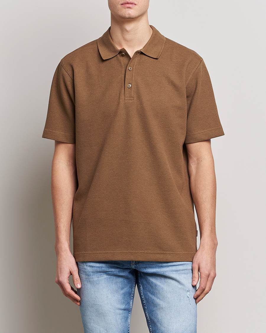 Men | Polo Shirts | BOSS ORANGE | Petempesto Knitted Polo Open Beige