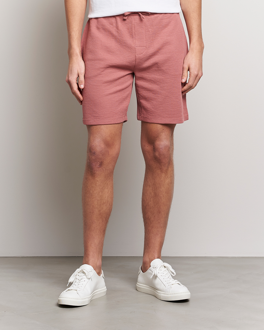 Men | Shorts | BOSS BLACK | Waffle Logo Shorts Open Pink