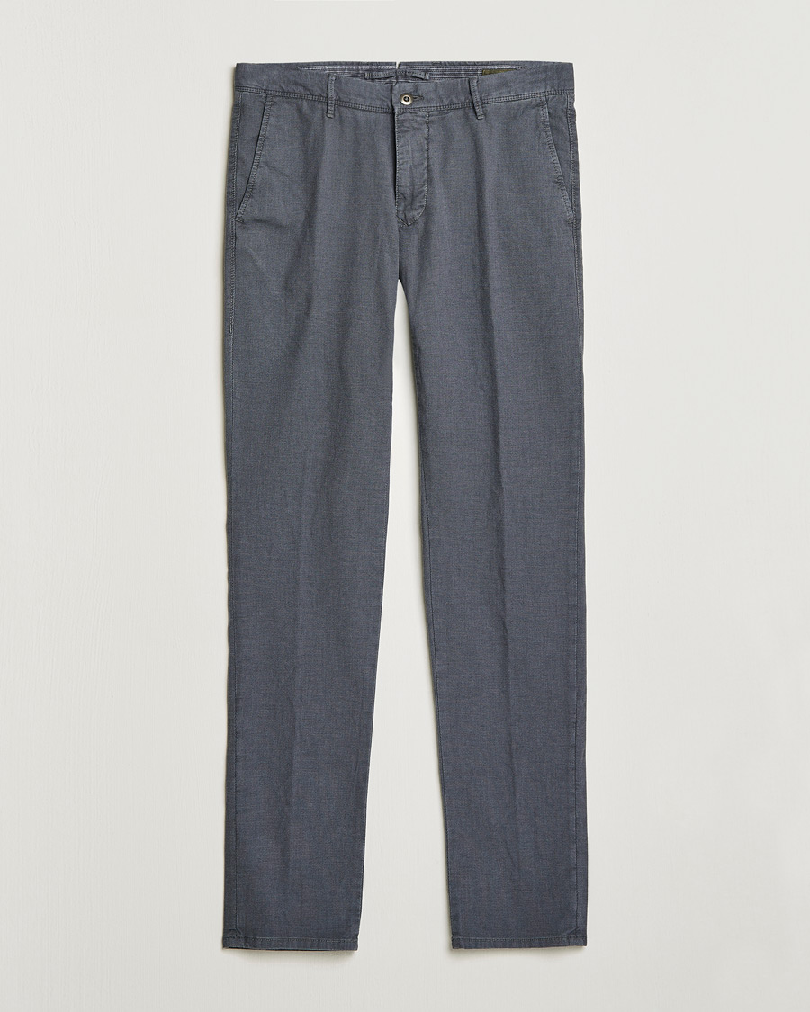 Men | Trousers | Incotex | Slim Fit Overdyed Pattern Slacks Grey
