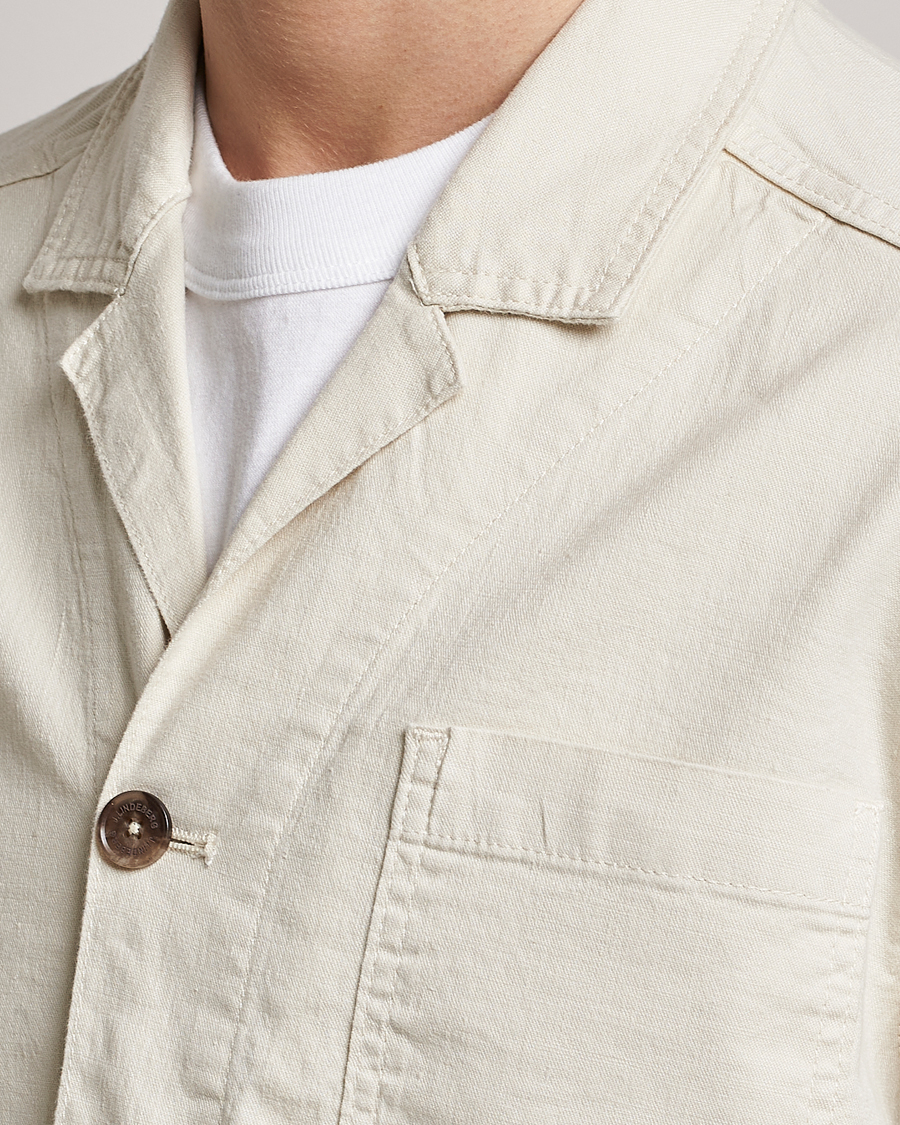 Men | Shirts | J.Lindeberg | Errol Linen/Cotton Workwear Overshirt Turtledove