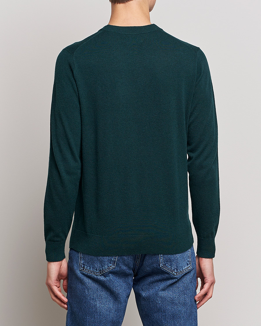 Men | Sweaters & Knitwear | GANT | Banner Shield Lambswool Crew Neck Ratran Green