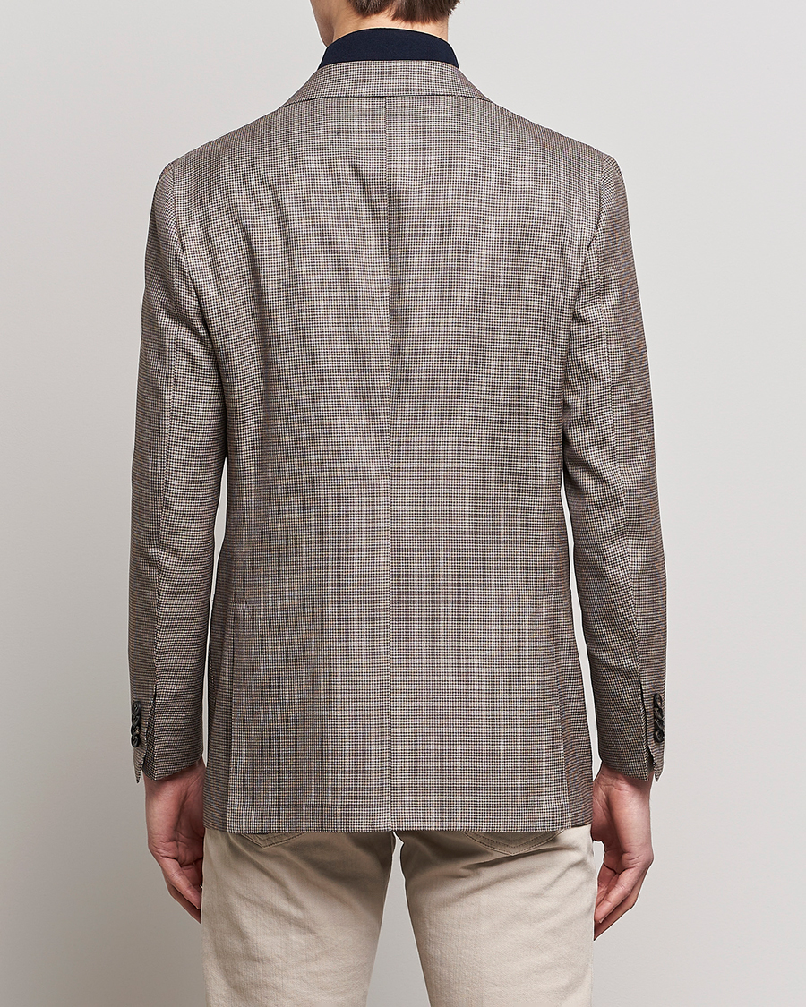 Men | Blazers | Kiton | Wool Houndstooth Blazer Beige