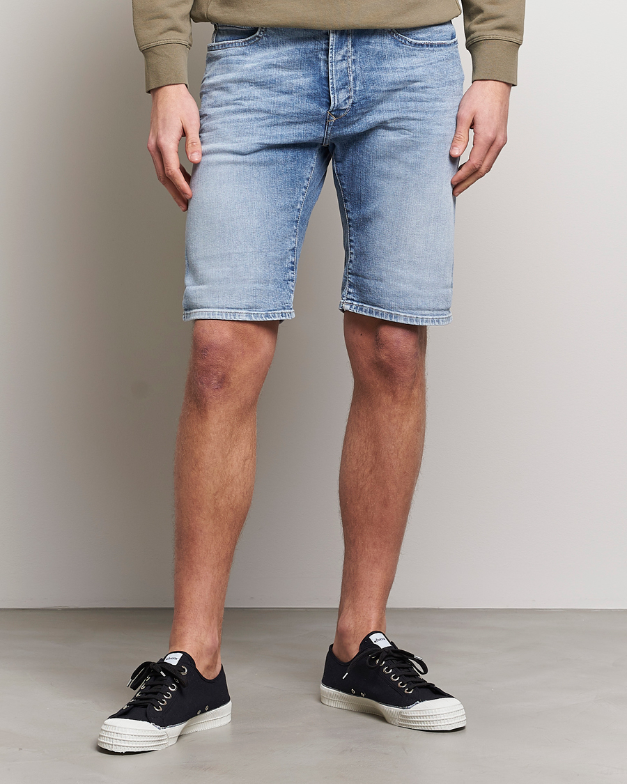 Men | Shorts | Replay | RBJ901 Super Stretch Bio Denim Shorts Light Blue
