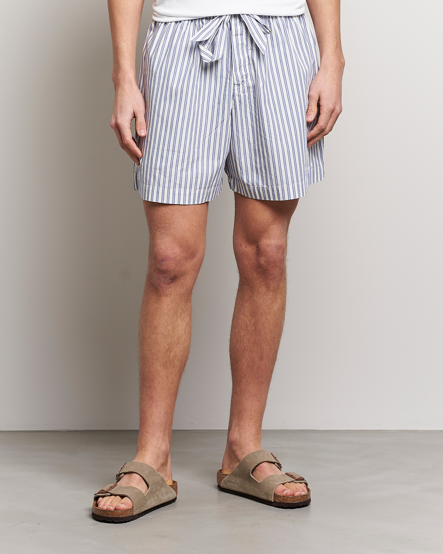 Men | Pyjamas & Robes | Tekla | Poplin Pyjama Shorts Skagen Stripes