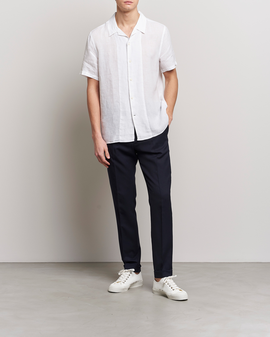 Men | Shirts | Tiger of Sweden | Riccerdo Linen Shirt Pure White