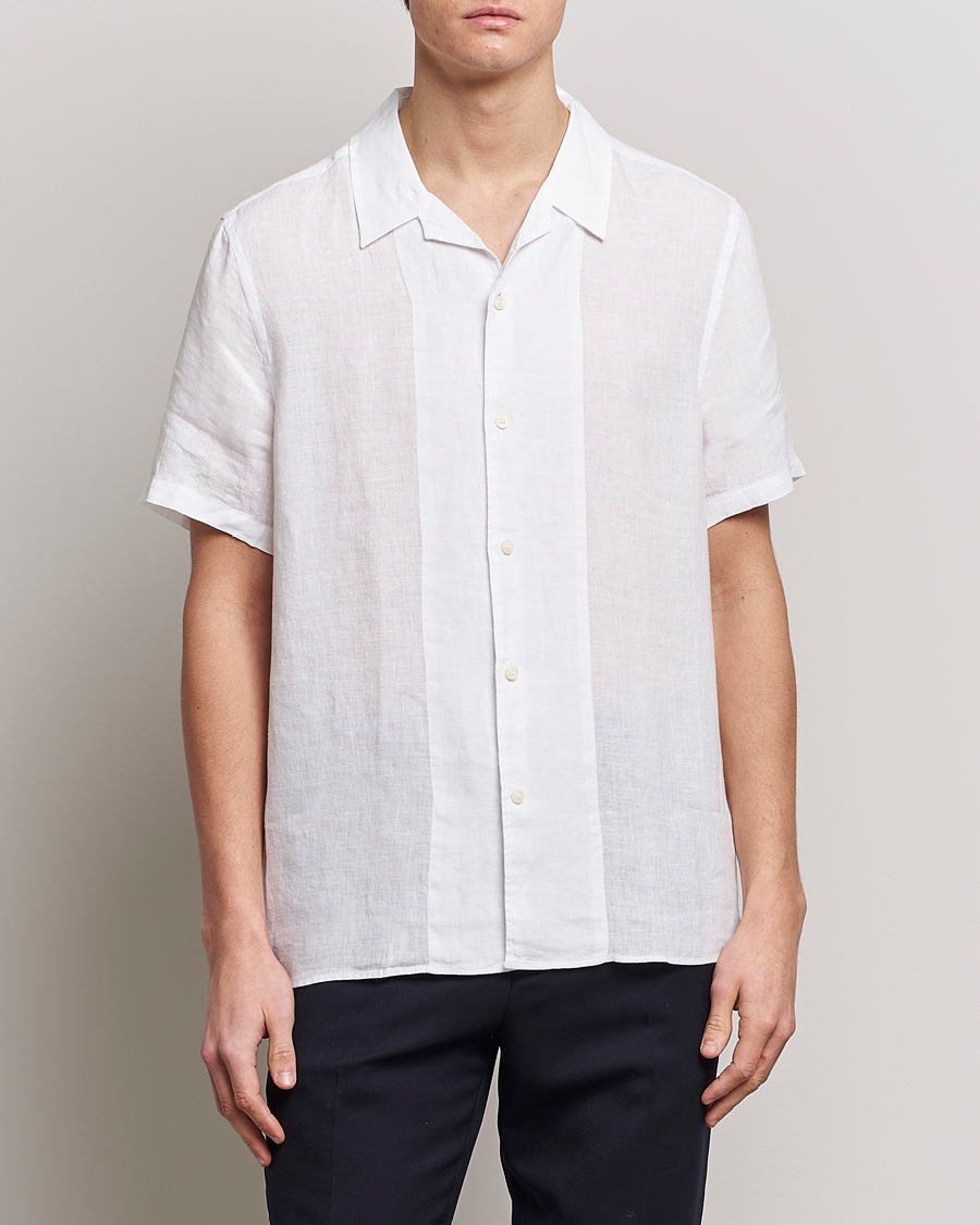 Men | Shirts | Tiger of Sweden | Riccerdo Linen Shirt Pure White
