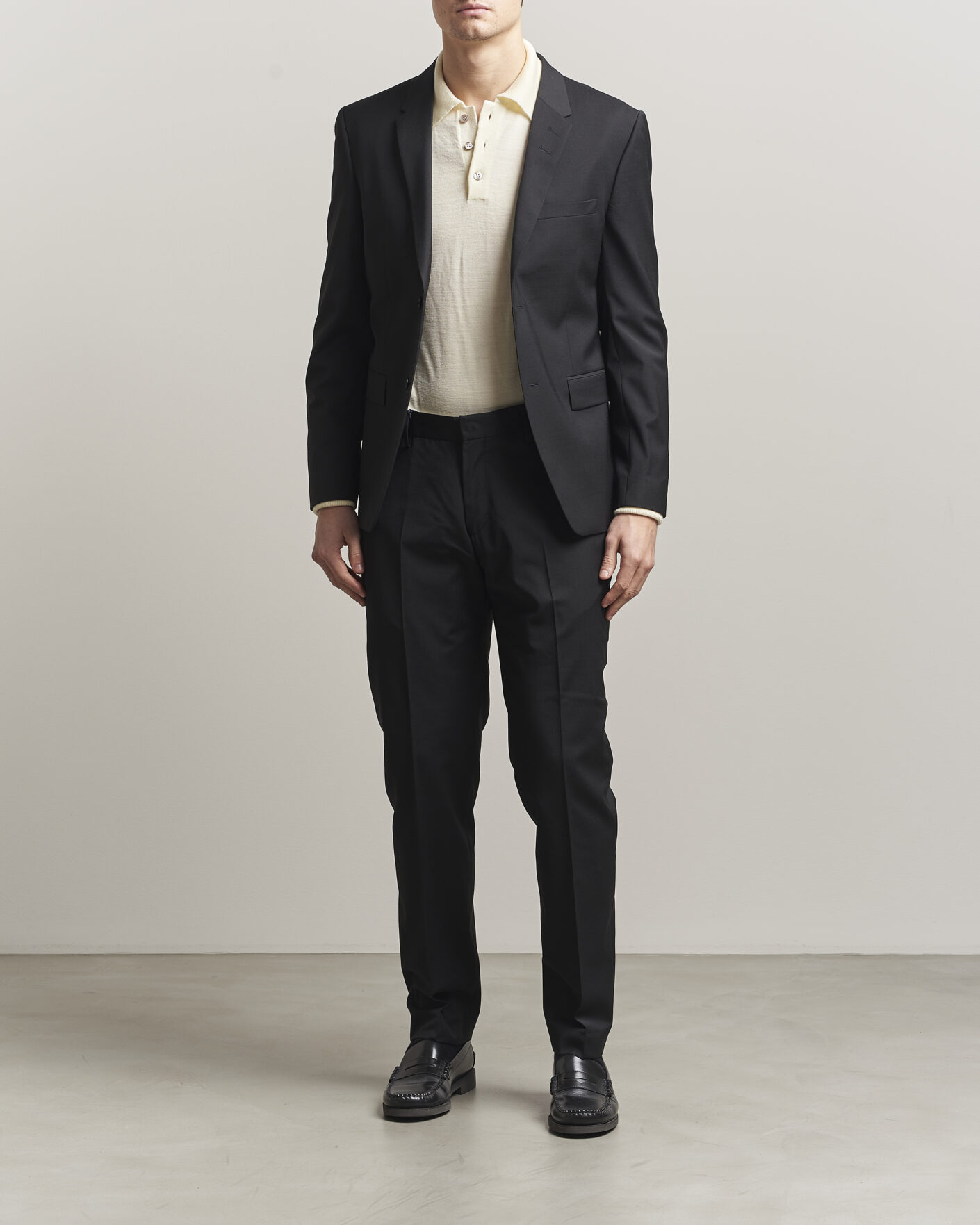 Men | Trousers | Tiger of Sweden | Tenuta Wool Travel Suit Trousers Black