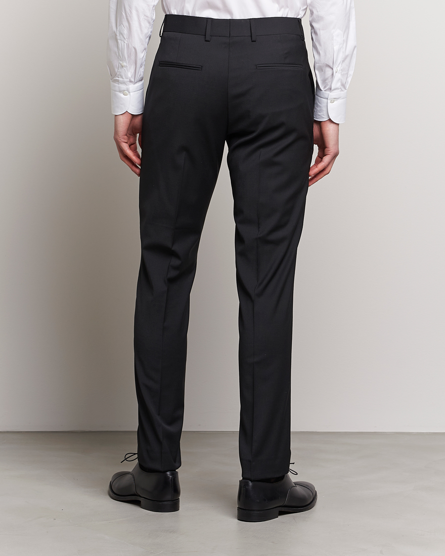 Men | Trousers | Tiger of Sweden | Tenuta Wool Travel Suit Trousers Black