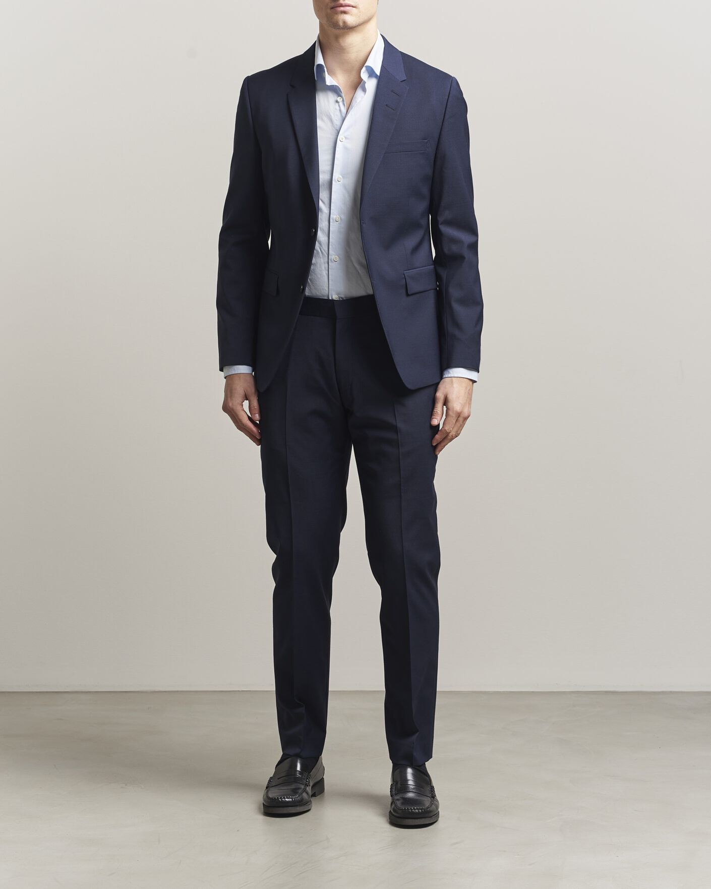 Men | Trousers | Tiger of Sweden | Tenuta Wool Travel Suit Trousers Royal Blue