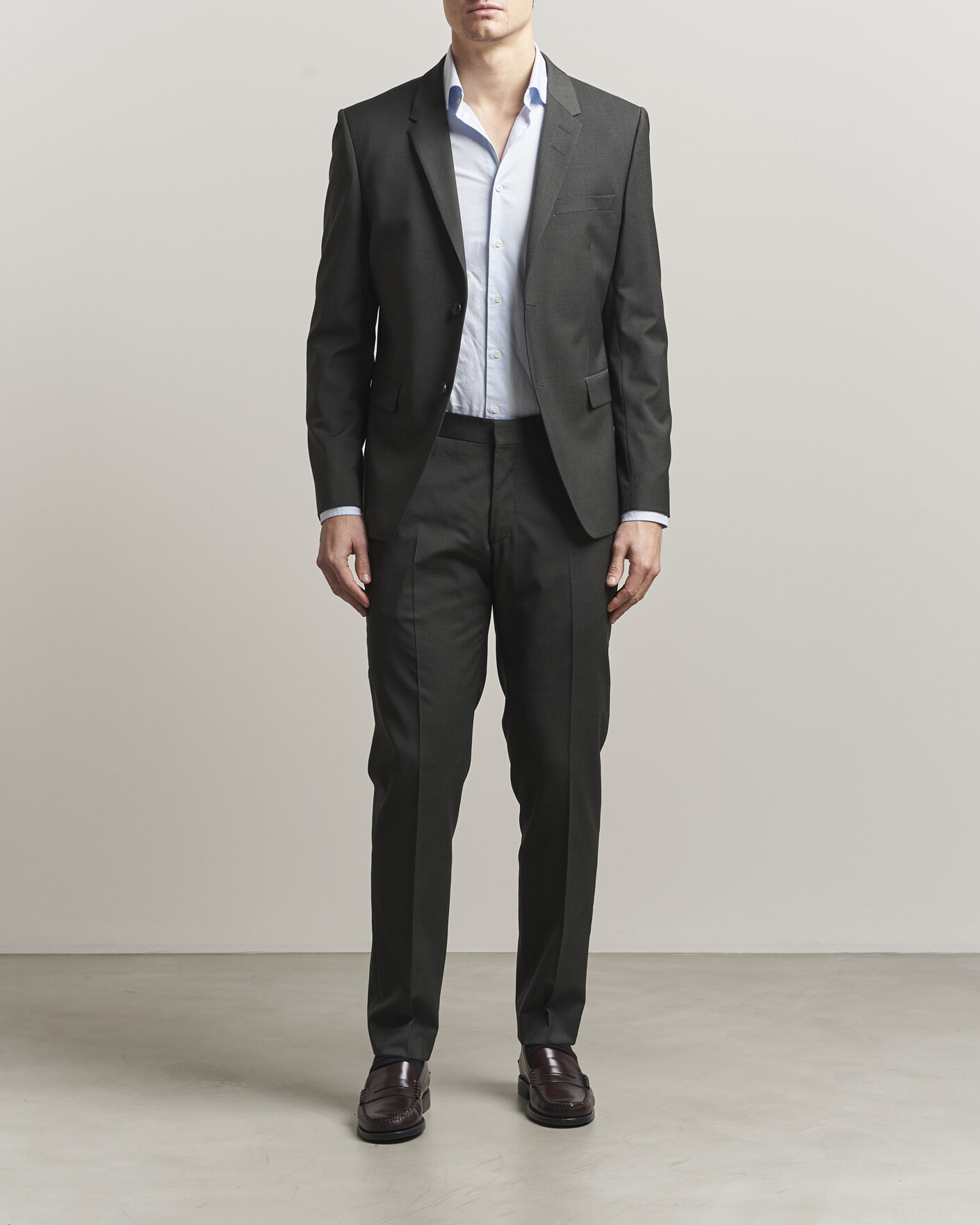 Men | Trousers | Tiger of Sweden | Tenuta Wool Travel Suit Trousers Olive Extreme