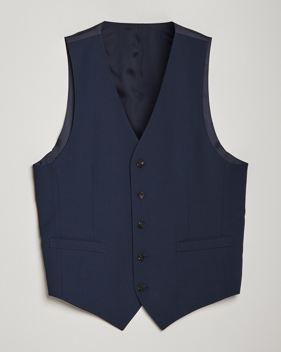 Men | Blazers | Tiger of Sweden | Wayde Wool Travel Waistcoat Royal Blue