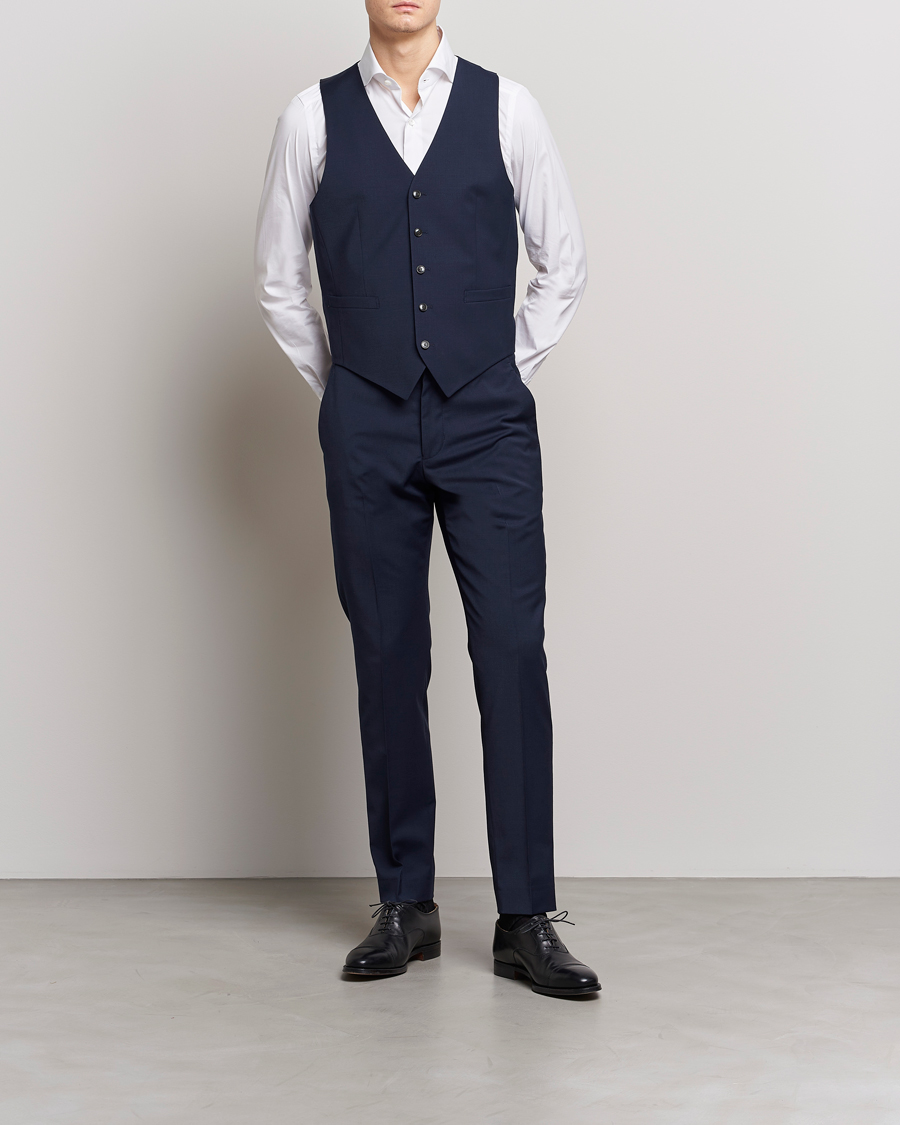 Men | Blazers | Tiger of Sweden | Wayde Wool Travel Waistcoat Royal Blue