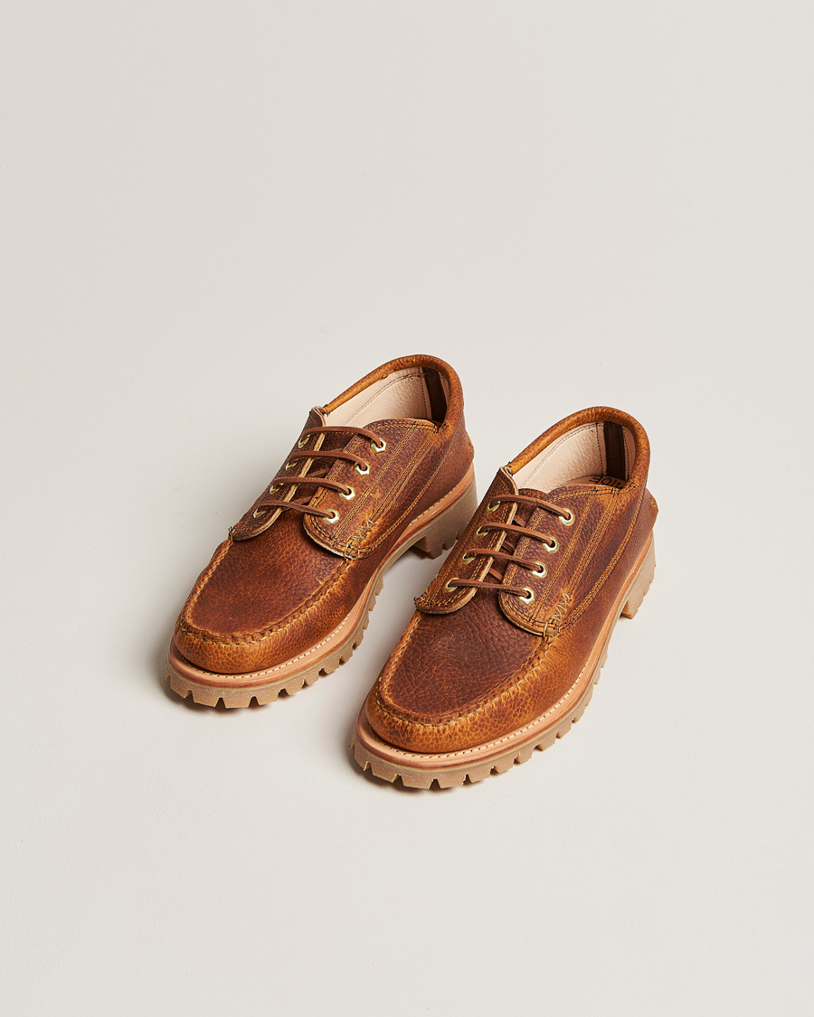 Men | Yuketen Handsewn Angler Moc Dark Brown Grain Calf | Yuketen | Handsewn Angler Moc Dark Brown Grain Calf