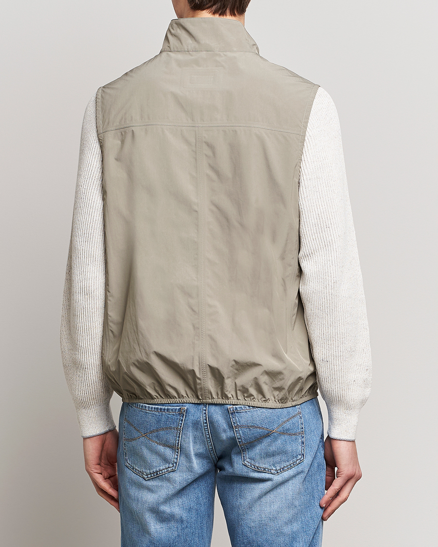 Men | Gilets | Brunello Cucinelli | Lightweight Nylon Gilet Olive