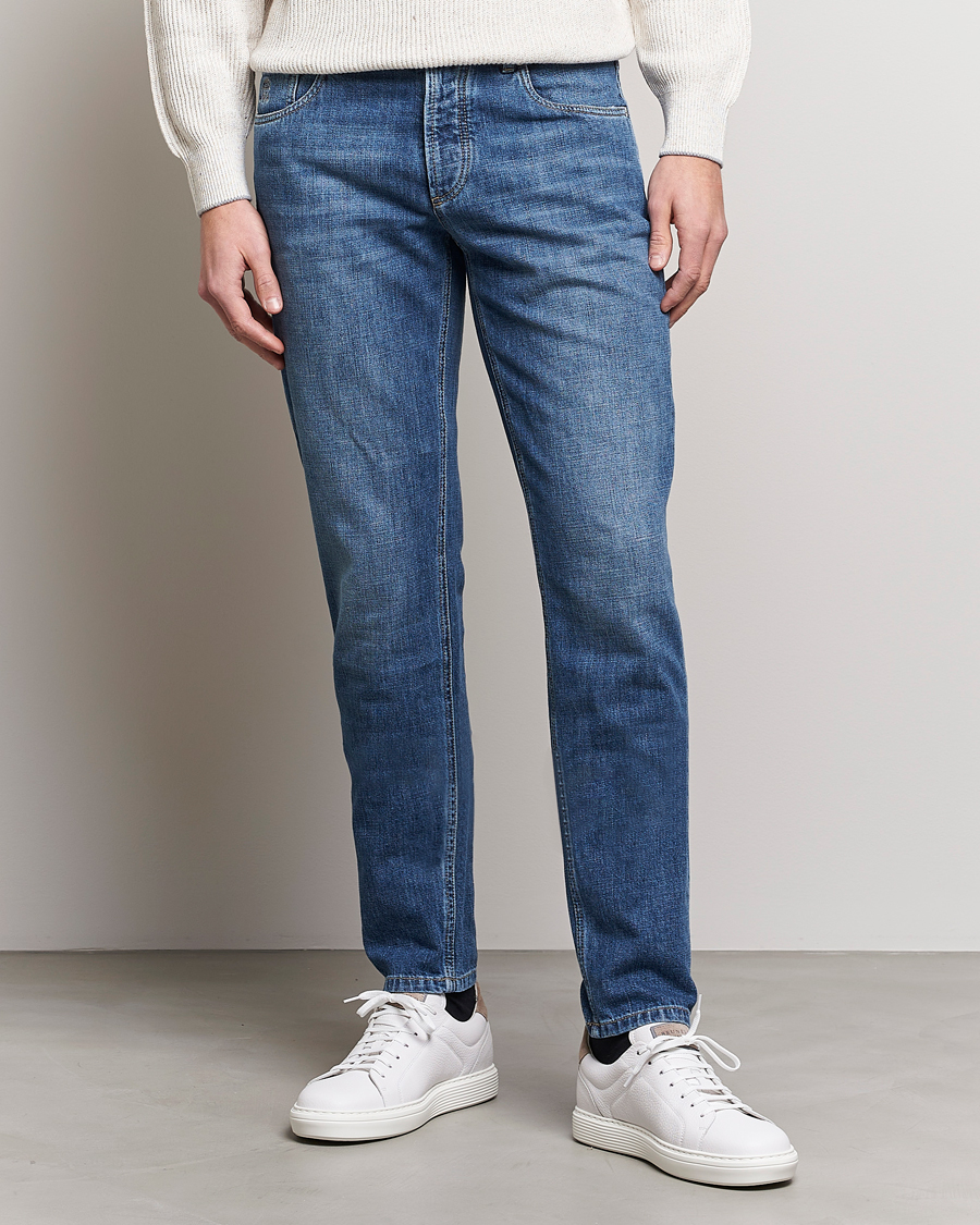 Men | Jeans | Brunello Cucinelli | Slim Fit Jeans Dark Wash