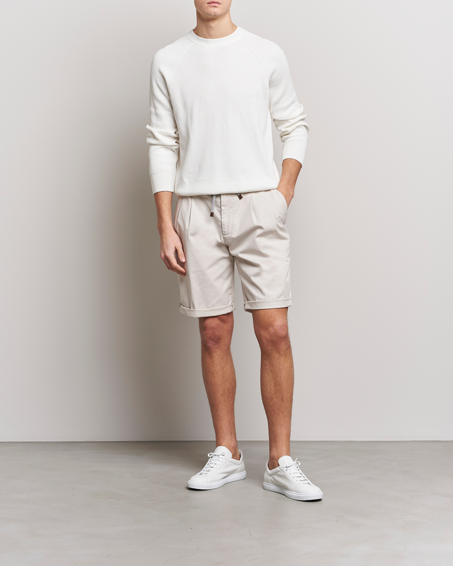 Men | Shorts | Brunello Cucinelli | Drawstring Shorts Light Beige