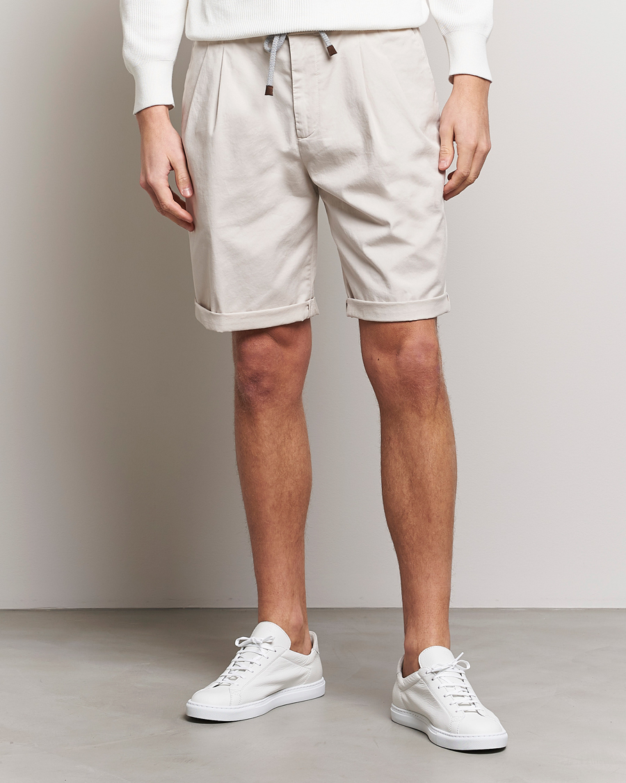 Men | Shorts | Brunello Cucinelli | Drawstring Shorts Light Beige