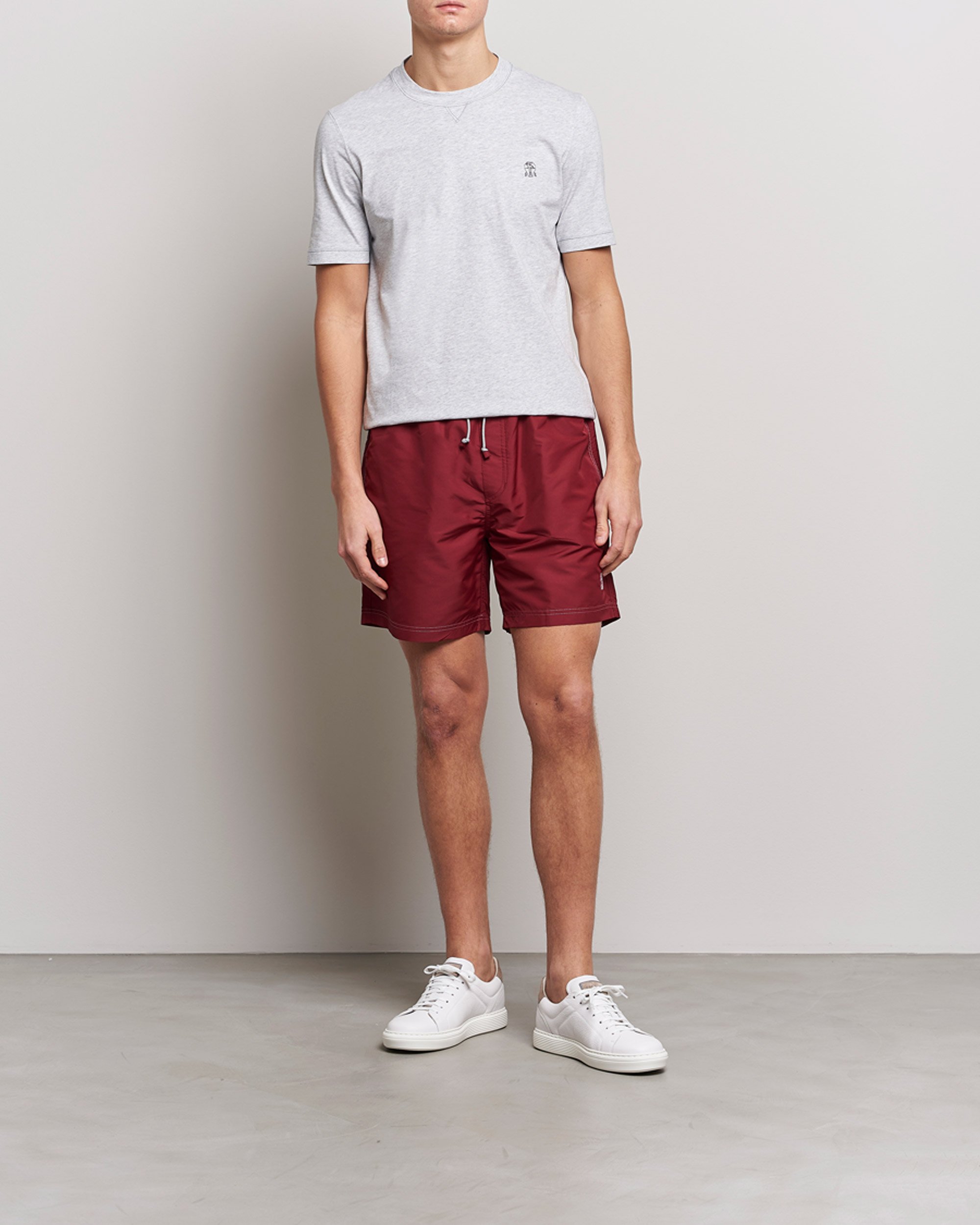 Men | Swimwear | Brunello Cucinelli | Nylon Swim Trunks Burgundy