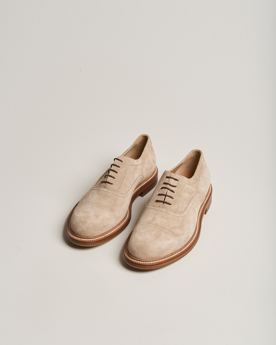 Men | Brunello Cucinelli Cap Toe Oxford Desert Suede | Brunello Cucinelli | Cap Toe Oxford Desert Suede
