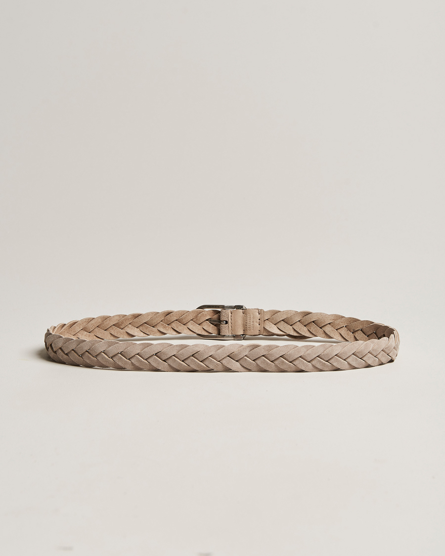 Men | Brunello Cucinelli Braided Suede Belt Desert Suede | Brunello Cucinelli | Braided Suede Belt Desert Suede