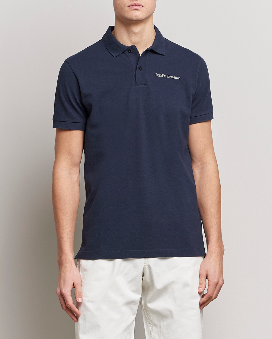 Men | Polo Shirts | Peak Performance | Original Polo Blue Shadow