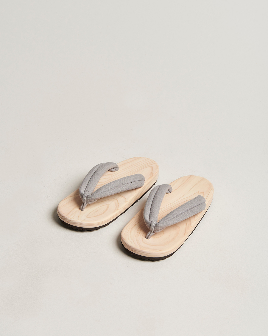 Men | Beams Japan Wooden Geta Sandals Light Grey | Beams Japan | Wooden Geta Sandals Light Grey
