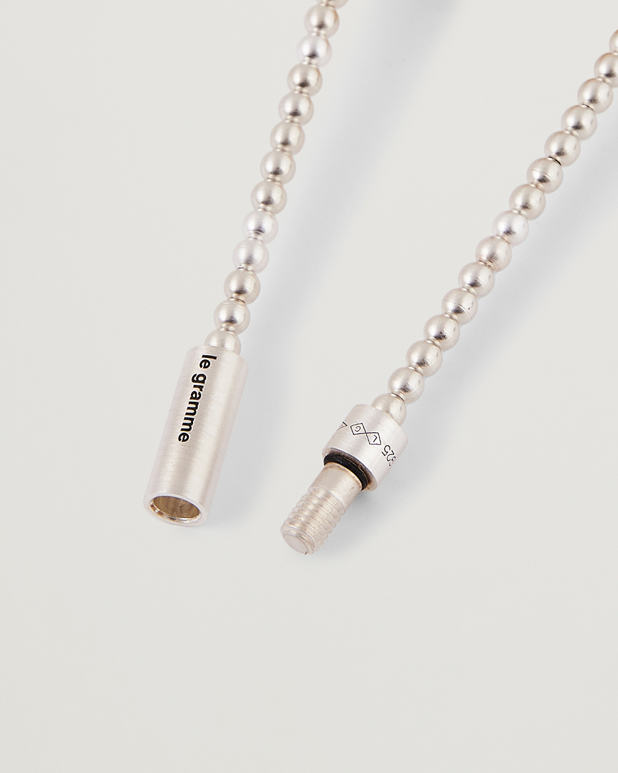 Men | Jewellery | LE GRAMME | Beads Bracelet Brushed Sterling Silver 11g
