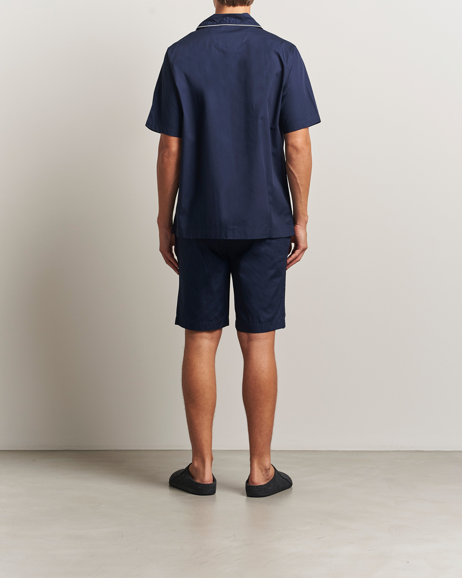 Men | Pyjamas & Robes | Polo Ralph Lauren | Cotton Short Pyjama Set Solid Navy