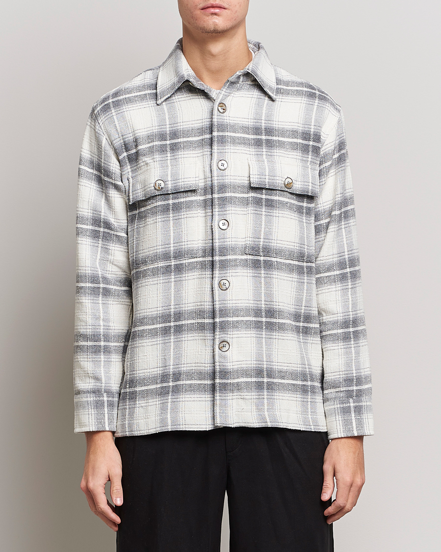 Men | Shirts | NN07 | Soren Cotton Checked Overhisrt Grey/White
