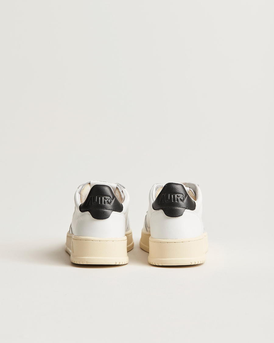 Men | Sneakers | Autry | Medalist Low Super Soft Goat Leather Sneaker White/Black