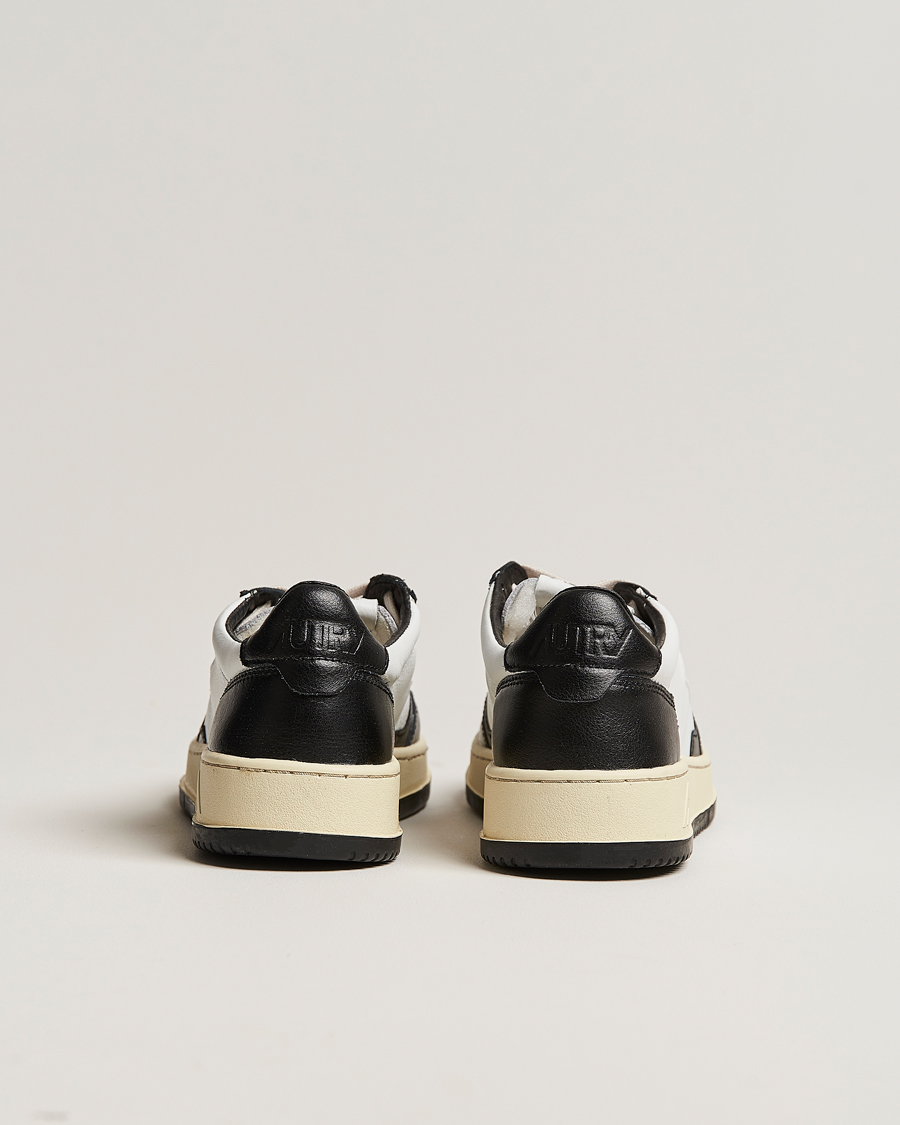Men | Sneakers | Autry | Medalist Low Super Soft Goat Leather Sneaker White/Black